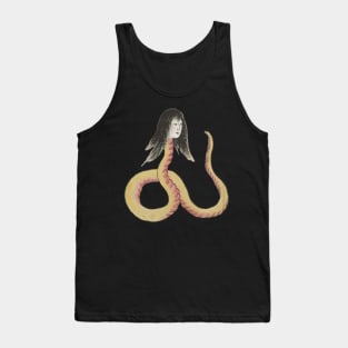 Snake Creature with Woman Head Japanese Yokai Art Folklore Tank Top